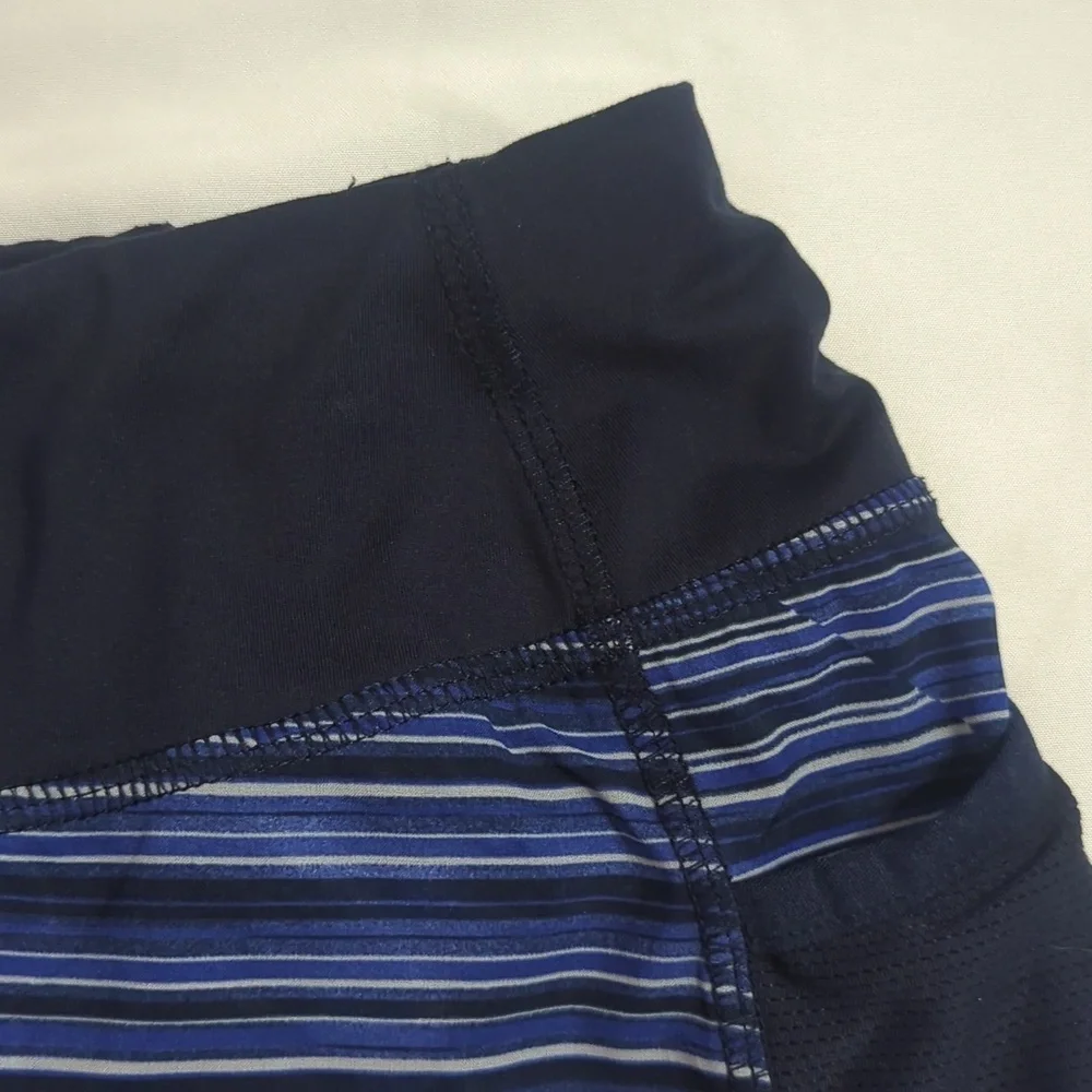 Athleta Ready Set Go 2 in 1 Shorts, Color Navy/Black Size S